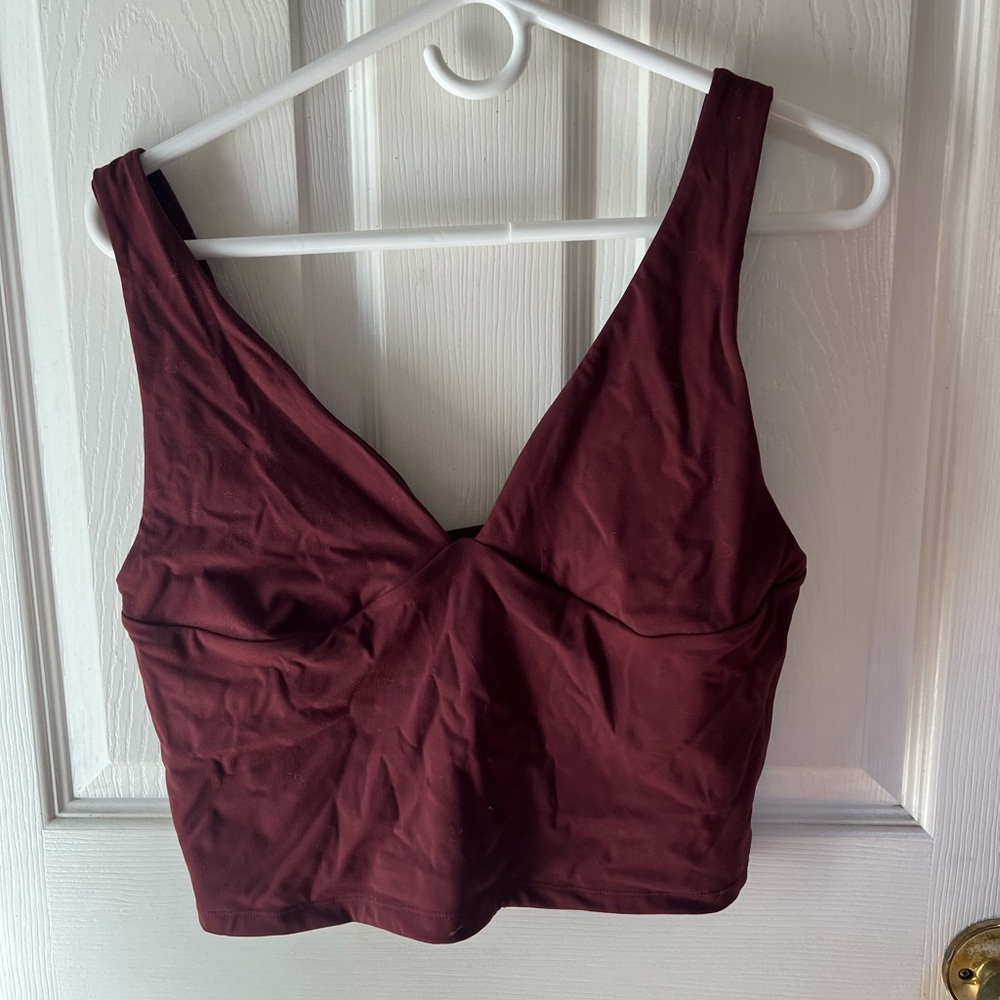 Burgundy Crop Top